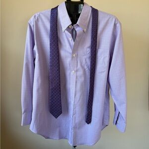 Men's Purple Button-Down Shirt